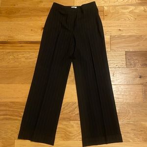 LOFT black dress pants with dark red pinstripe size 6